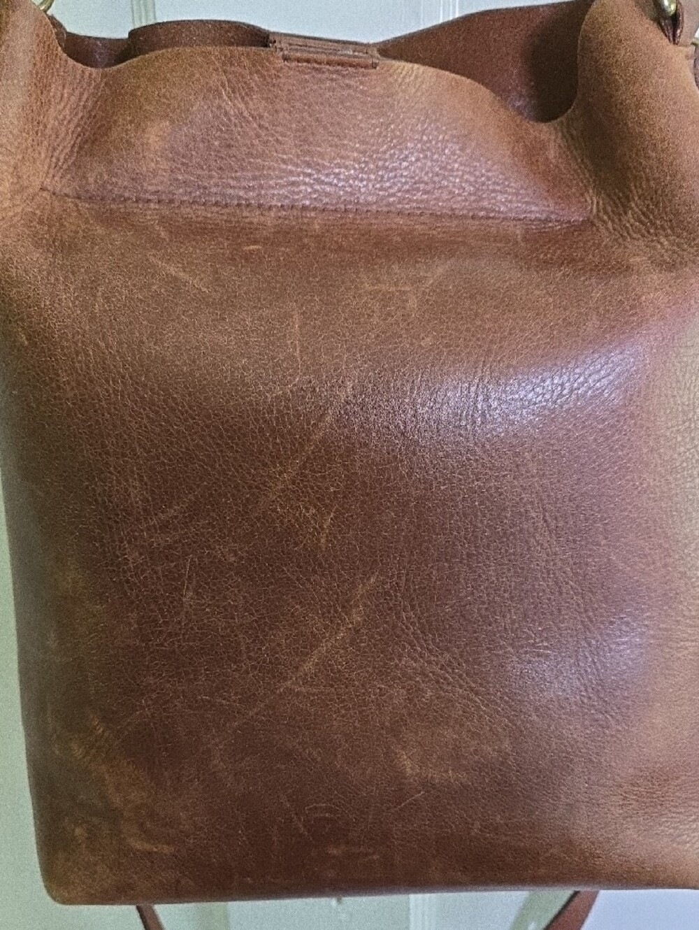 Madewell Brown Leather Bucket Shoulder Bag - Picture 3 of 8